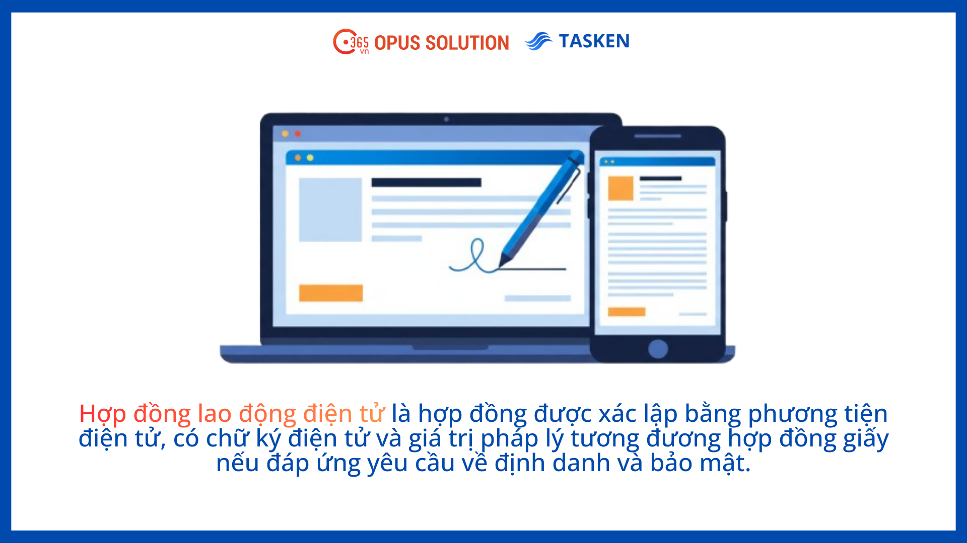 Định nghĩa và giá trị pháp lý của hợp đồng lao động điện tử trên máy tính và điện thoại.