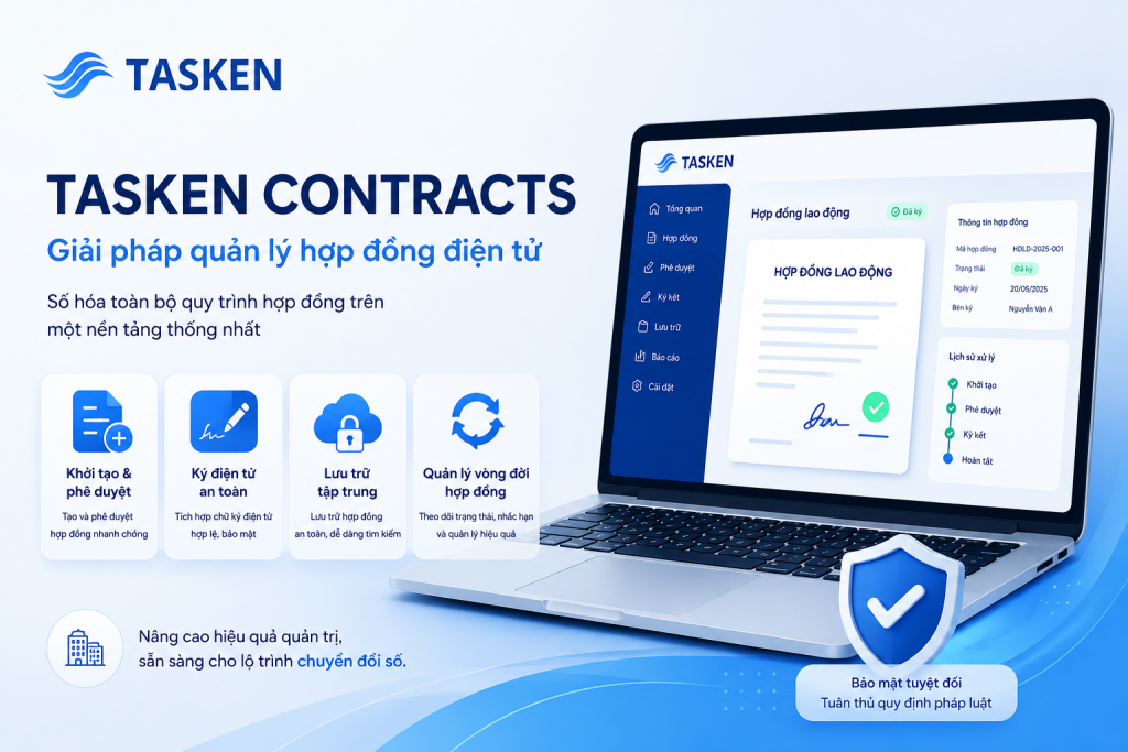 Tasken Labor eContract giải pháp quản lý hợp đồng lao động điện tử cho doanh nghiệp