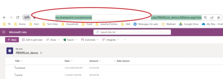 Copy your SharePoint address into a text document or to the Clipboard.